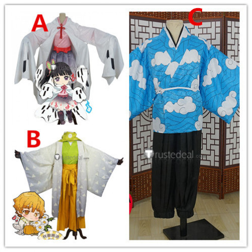 Kimetsu no Yaiba Demon Slayer Kanao Tsuyuri Halloween Zenitsu Birthday Flower Tanjiro Urokodaki Sakonji Kimono Cosplay Costumes
