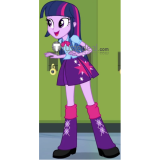 My Little Pony Equestria Girls Twilight Sparkle Light Blue Purple Cosplay Costume