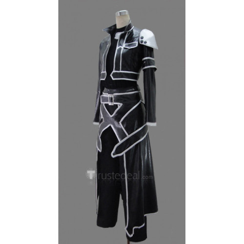 Sword Art Online ALfheim Online Kirito Cosplay Costume Black Pleather