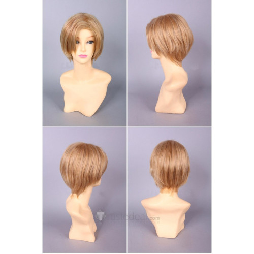 Blood C Fumito Nanahara Short Blonde Brown Cosplay Wig