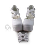 Cross Straps Pink Sweet Lolita Sandals