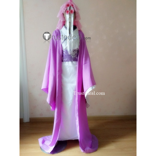 Natsume's Book of Friends Houzukigami Purple White Kimono Cosplay Costume
