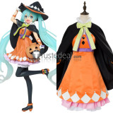 Vocaloid Miku Hatsune Halloween 2nd Season Orange Black Cosplay Costume