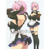 Fate Grand Order FGO Shielder Mashu Kyrielight Matthew Mash White Black Maid Cosplay Costume