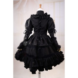 Date A Live Tokisaki Kurumi Black Gothic Lolita Cosplay Costume