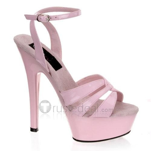 Slick-Surfaced Leather Upper High Heel Open-toes Platform Sexy Sandals(99-69)