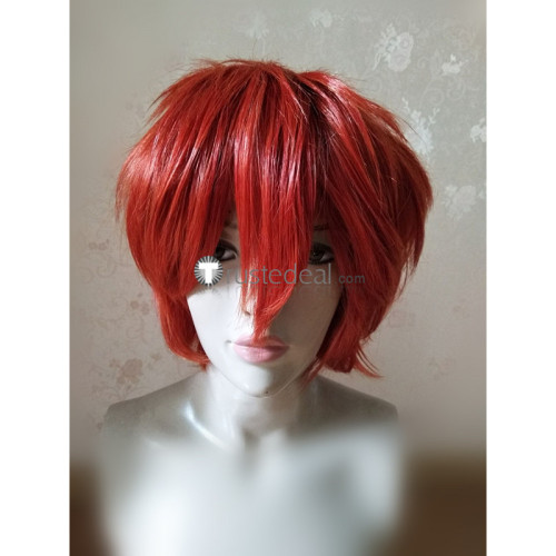 Mystic Messenger 707 Saeyoung Choi Red Orange Cosplay Wig