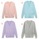 Japanese Anime JK School Uniform V-neck Cardigan Sweater Blue Gray Purple Pink Yellow Cosplay Costumes