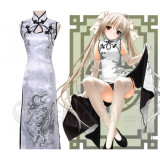 Yosuga no Sora Kasugano Sora Cheongsam White Black Cosplay Costume