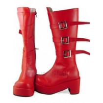 One Piece Perona Red Platform Cosplay Boots Shoes