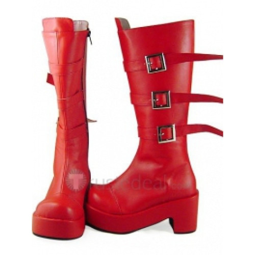 One Piece Perona Red Platform Cosplay Boots Shoes