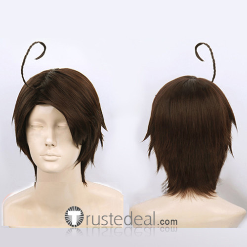 Hetalia Axis Powers APH Austria Roderich Edelstein Dark Brown Cosplay Wig