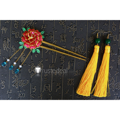 Akatsuki no Yona Princess Yona Hairpin Earrings Cosplay Accessories Props