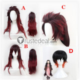 Kimetsu no Yaiba Demon Slayer Tanjiro Nezuko Kamado Genderbend Ponytail Cosplay Wig