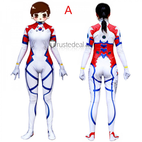 Overwatch D.Va Taegeukgi B.Va Skins Body Suit Spandex Zentai Cosplay Costume
