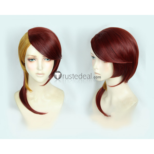 Land of the Lustrous Houseki no Kuni Rutile Golden-Yellow Red Cosplay Wig