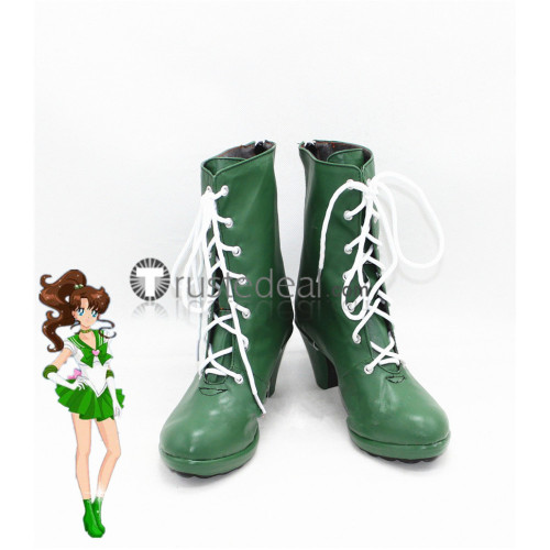 Sailor Moon Sailor Jupiter Kino Makoto Green Cosplay Shoes Boots