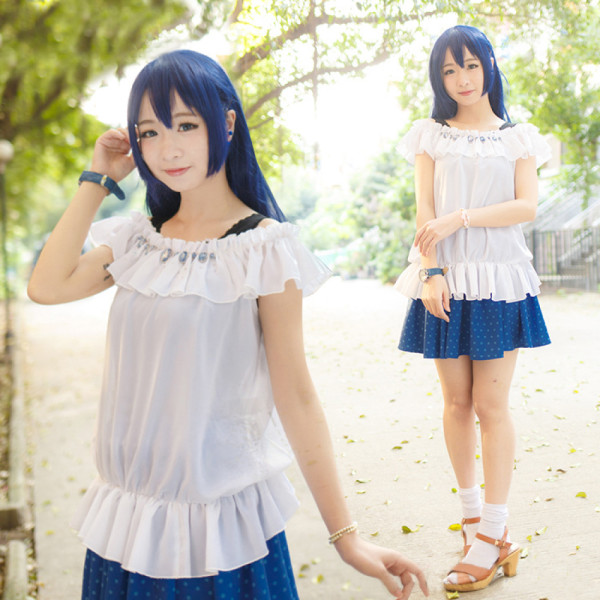 Love Live Sonoda Umi Summer Gem Dot Cosplay Costume