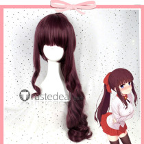New Game! Takimoto Hifumi Purple Ponytail Curly Cosplay Wig