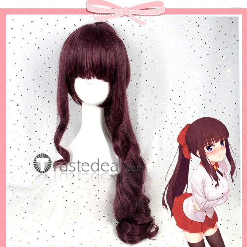 New Game! Takimoto Hifumi Purple Ponytail Curly Cosplay Wig