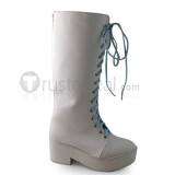 High Shaft White Lolita Boots