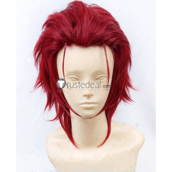 K Project Suou Mikoto Wine Red Cosplay Wig