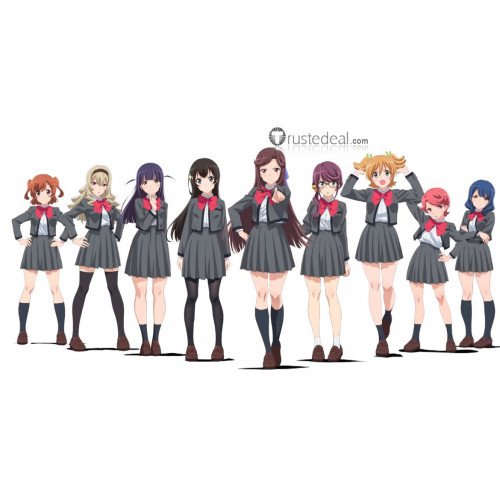 Shoujo Kageki Revue Starlight Aijou Kagura Tendou Saijou Tsuyuzaki Hoshimi Daiba Isurugi Hanayagi School Uniform Cosplay Costumes