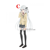 Bishoujo Mangekyou Kannagi Yuuri Yuuma Kagarino Kirie White Sailor School Cosplay Costumes