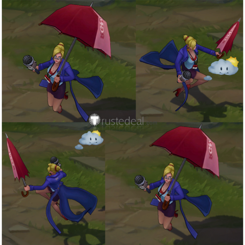 League of Legends Forecast Janna Blue Cosplay Costume