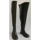Attack on Titan Shingeki no Kyojin Military Eren Yeager Brown Black Cosplay Boots Shoes