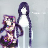 Love Live Tojo Nozomi Purple Braids Cosplay Wig