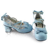 Blue Bows Cute Girls Shoes