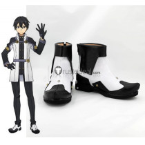 Sword Art Online Ordinal Scale Kirigaya Kazuto Kirito White Black Cosplay Shoes