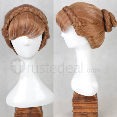 Frozen Princess Anna Coronation Brown Cosplay Wig