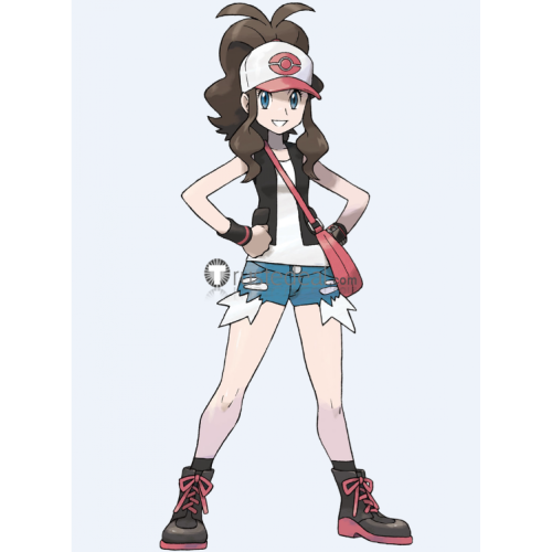 Pokemon Black and White Hilda Touko Black Blue Cosplay Costume