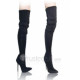 Transparent PVC Upper High Heel Closed-toes Sexy Boots(LC-599)