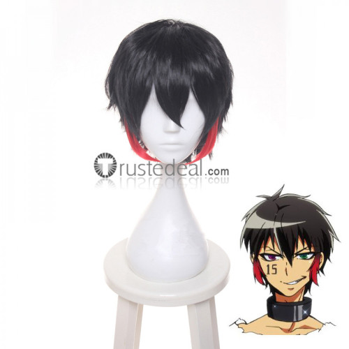 Nanbaka Jyugo Black Red Cosplay Wig
