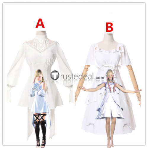 Final Fantasy XIV 14 Minfilia Warde Ryne White Dress Cosplay Costumes
