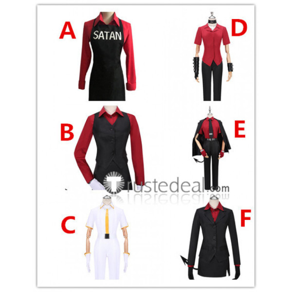 Helltaker Malina Lucifer Justice Zdrada Azazel Pandemonica Red Black Cosplay Costumes