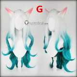 League of Legends LOL Spirit Blossom Ahri Kindred cassiopeia Pink White Blue Purple Cosplay Wig