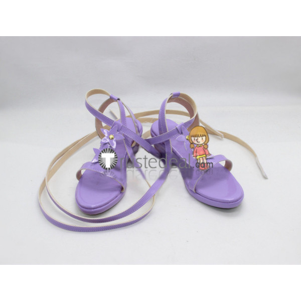 The Idolmaster Cinderella Girls Anzu Futaba Light Purple Cosplay Shoes