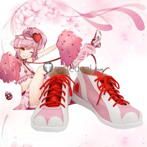 Shugo Chara Amu Hinamori Amulet Heart Pink Cosplay Shoes Boots