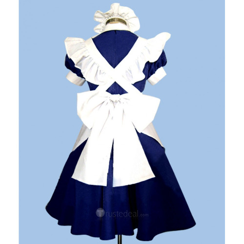 Maid Latte Blue White Cosplay Costume