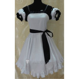 K-On! Nakano Azusa White Black Dress Cosplay Costume