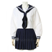 Deep Blue Long Sleeves School Uniform