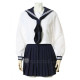 Deep Blue Long Sleeves School Uniform