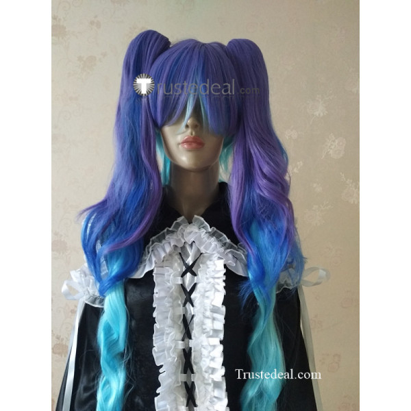 Vocaloid Hatsune Miku Infinite HOLiC Purple Blue Ponytails Cosplay Wig