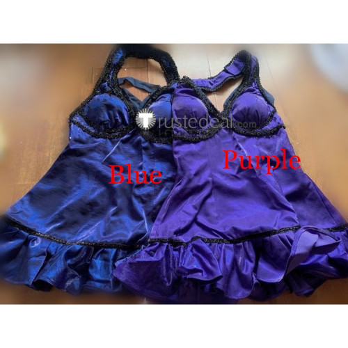 Final Fantasy XII Remake Tifa Lockhart Blue Purple Formal Dress Cosplay Costumes