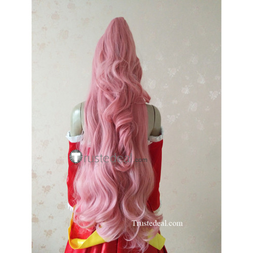 Fairy Tail Meredy Long Pink Ponytail Cosplay Wig 100cm