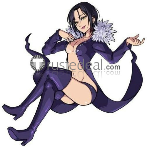 The Seven Deadly Sins Nanatsu no Taizai Merlin Purple Cosplay Boots Shoes